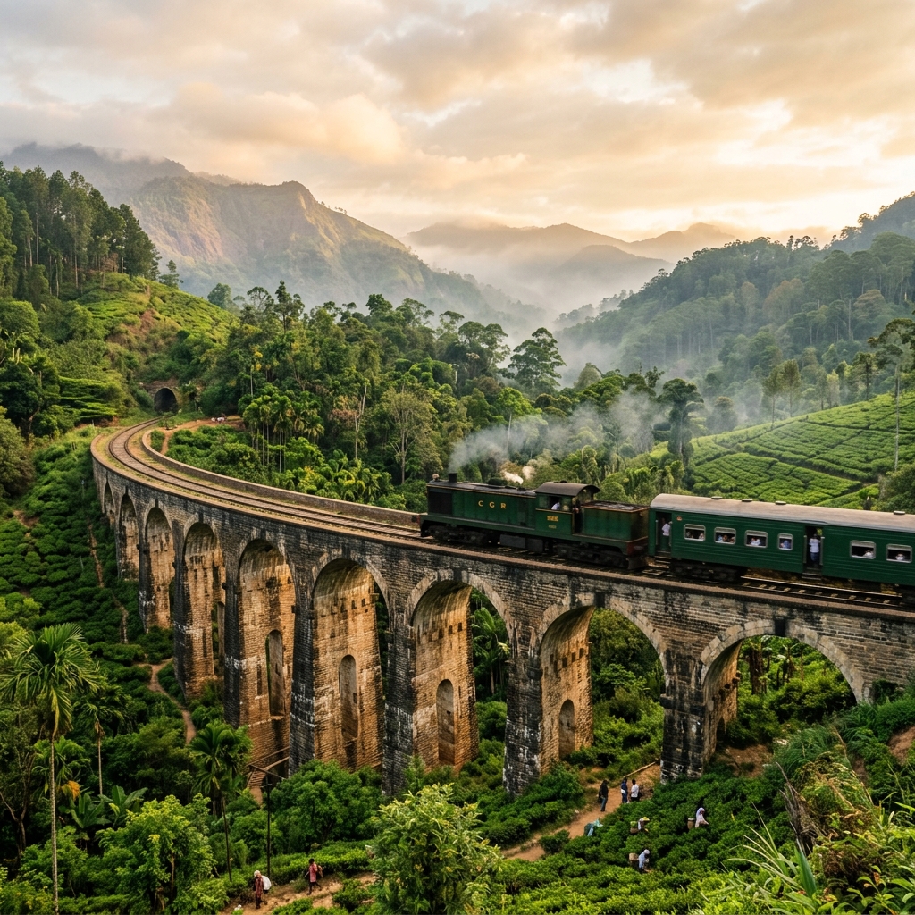 Ella — lush green mountains and tea plantations